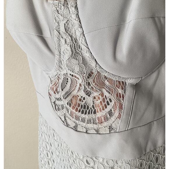 Bebe Women’s Size 6 Lace Corset Cocktail Dress Underwire Bridal Evening Party - Picture 5 of 11